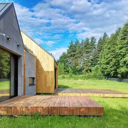 Villa Modern House In Front Of The Forest *